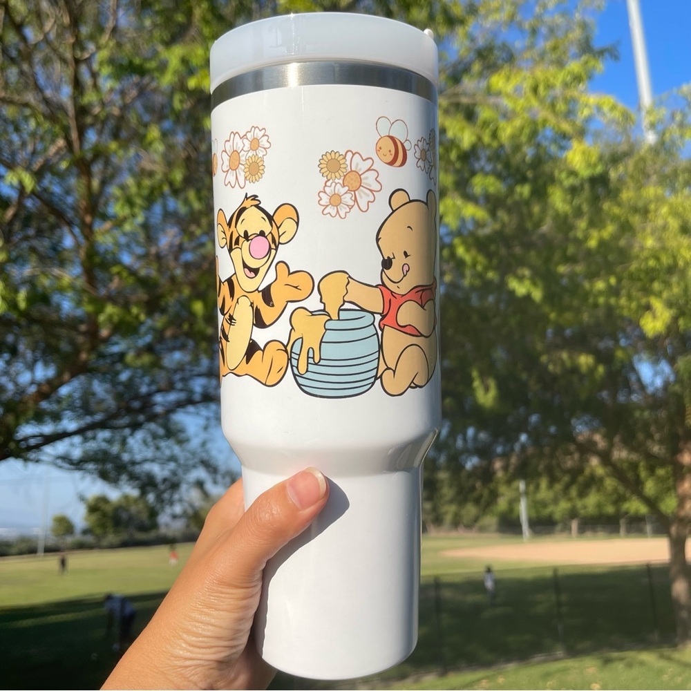 Custom 40 oz Tumbler Disney Winnie the Pooh Brand new double wall stain…